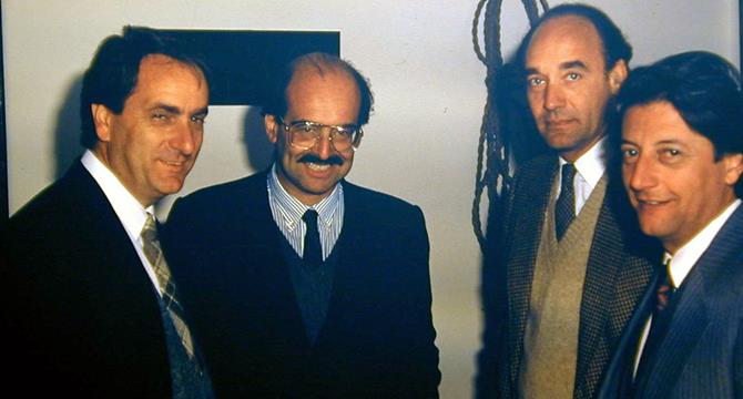 Mario Allegri, José Miguel Otegui, Roberto Symonds y Marcial Abreu